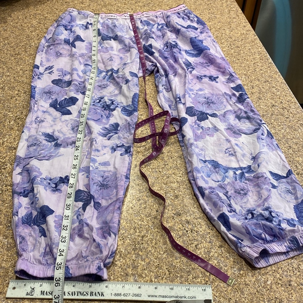 Victoria’s Secret Pajama Bottoms Pants Floral Lightweight Large - Picture 8 of 17